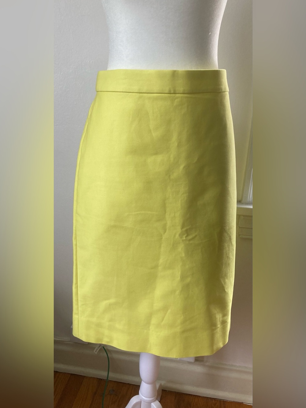 Waist 34" J. Crew Yellow Pencil Skirt Number 2 size 12